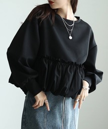 Sawa a la mode | 異素材バルーンプルオーバー(スウェット)