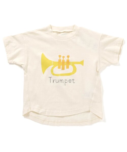 BIT'Z(ビッツ)の「楽器切り絵プリント半袖Tシャツ(Tシャツ/カットソー・キッズ・レッド/レインボー/イエロー/オレンジ・100/95/90/80/120/110)」の2枚目の写真