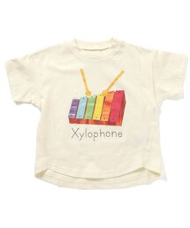 BIT'Z（ビッツ）の「楽器切り絵プリント半袖Tシャツ（Tシャツ/カットソー）」