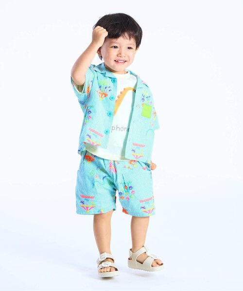 BIT'Z(ビッツ)の「楽器切り絵プリント半袖Tシャツ(Tシャツ/カットソー・キッズ・レッド/レインボー/イエロー/オレンジ・100/95/90/80/120/110)」の5枚目の写真