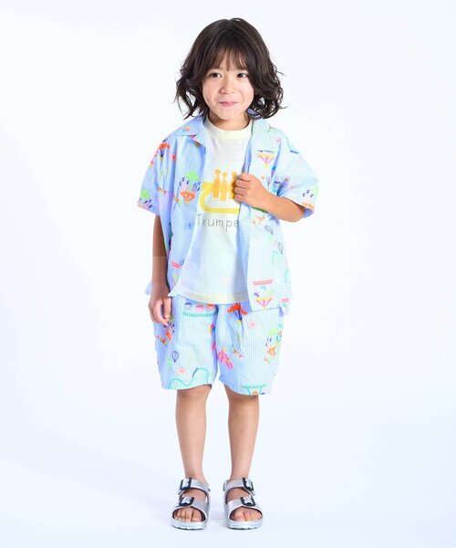 BIT'Z(ビッツ)の「楽器切り絵プリント半袖Tシャツ(Tシャツ/カットソー・キッズ・レッド/レインボー/イエロー/オレンジ・100/95/90/80/120/110)」の6枚目の写真