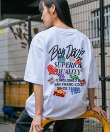 【BEN DAVIS/ベンデイビス】【背中で魅せる発泡プリント】GRATEFUL バックプリントTシャツ 立体ロゴ カラフルモチーフ