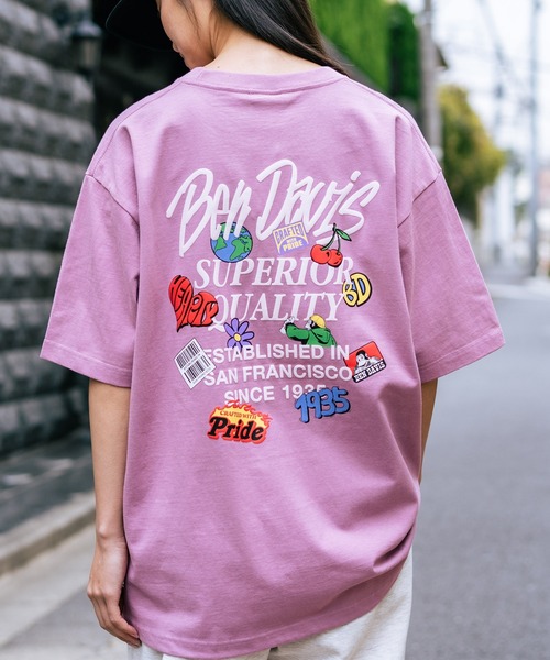 BEN DAVIS(ベンデイビス)の「【BEN DAVIS/ベンデイビス】【背中で魅せる発泡プリント】GRATEFUL バックプリントTシャツ 立体ロゴ カラフルモチーフ(Tシャツ/カットソー・メンズ・ホワイト/スモークピンク/ブラック・SMALL/LARGE/MEDIUM/X-LARGE)」の22枚目の写真