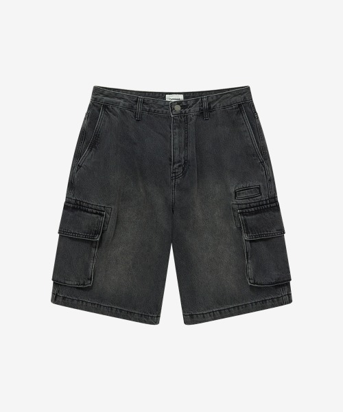 COVERNAT（カバーナット）の「[SOOBIN着用] RING-SPUN WIDE CARGO DENIM SHORTS（デニムパンツ・メンズ・ダークブルー/ブラック・X-LARGE/LARGE/MEDIUM/SMALL/X-SMALL）」の6枚目の写真