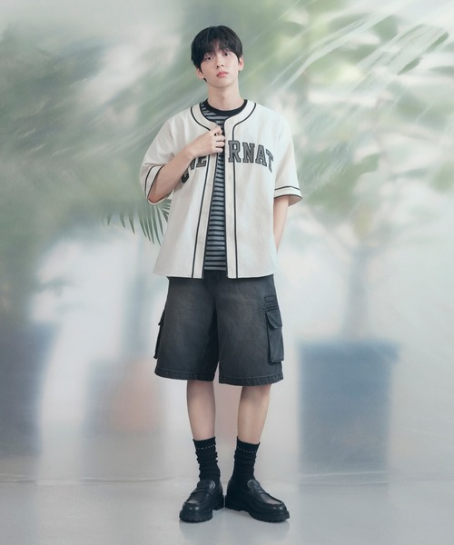 COVERNAT（カバーナット）の「[SOOBIN着用] RING-SPUN WIDE CARGO DENIM SHORTS（デニムパンツ・メンズ・ダークブルー/ブラック・X-LARGE/LARGE/MEDIUM/SMALL/X-SMALL）」の7枚目の写真