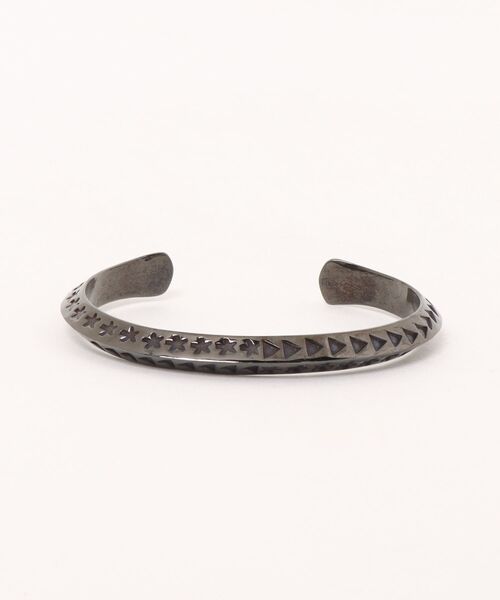 SUNSHINE REEVES（サンシャインリーブス）の「「Indian Jewelry/インディアンジュエリー」サンシャインリーブス トライアングル ラージ w/ブラックロジウムコーディング（バングル/リストバンド・メンズ・アンティークシルバー・FREE）」の3枚目の写真