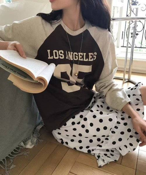 LAC-VERT(ラック・ヴェール)の「ドット柄フリルミディスカート(スカート・レディース・ブラック/ホワイト・FREE)」の17枚目の写真