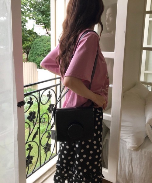 LAC-VERT(ラック・ヴェール)の「ドット柄フリルミディスカート(スカート・レディース・ブラック/ホワイト・FREE)」の9枚目の写真