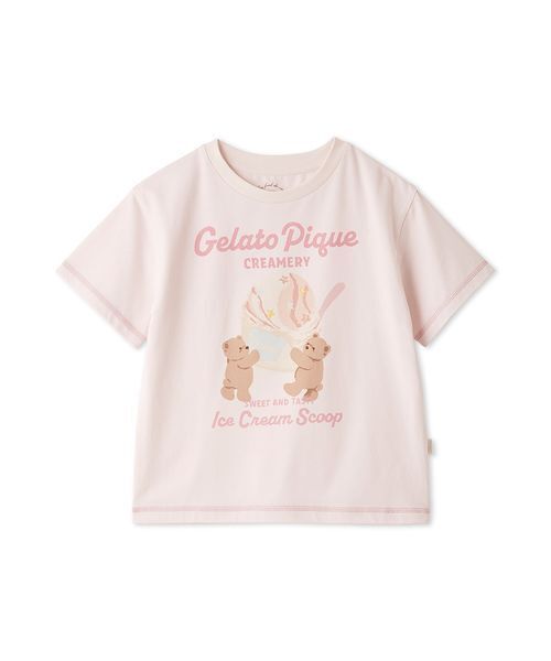 セール】【KIDS】【接触冷感】アイスクリームベアワンポイントTシャツ