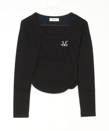 【MUCENT】ブランド直輸入正規品/MARIEL SQUARE NECK CROP T
