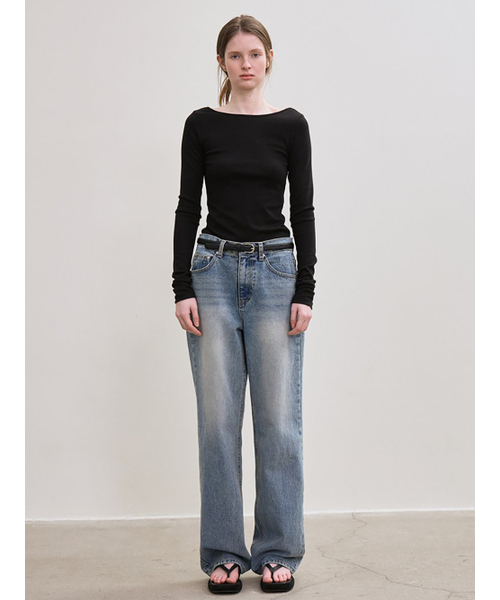 le(ル)の「straight-fit denim pants (sky blue)(デニムパンツ・レディース・その他・SMALL/MEDIUM/LARGE)」の2枚目の写真