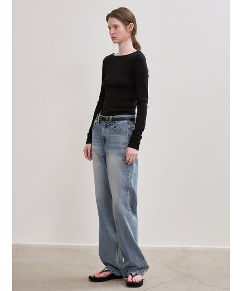 le(ル)の「straight-fit denim pants (sky blue)(デニムパンツ・レディース・その他・SMALL/MEDIUM/LARGE)」の3枚目の写真