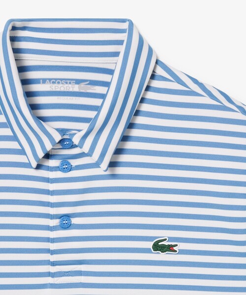 LACOSTE(ラコステ)の「ウルトラドライ ボーダーゴルフポロシャツ(ポロシャツ・メンズ・ブルー系その他/ライトブルー・5/4/3)」の6枚目の写真