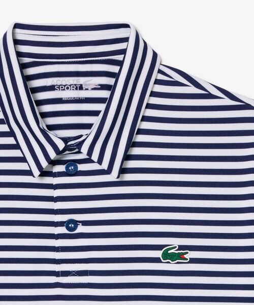 LACOSTE(ラコステ)の「ウルトラドライ ボーダーゴルフポロシャツ(ポロシャツ・メンズ・ブルー系その他/ライトブルー・5/4/3)」の12枚目の写真