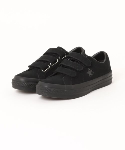 CONVERSE(コンバース)の「【CONVERSE】コンバース ONE STAR SUEDE V-3(ワンスター スエード V-3)(スニーカー・レディース・ブラック×ブラック/ブラック・4/4.5/5/5.5/6.5)」の2枚目の写真