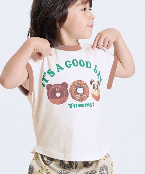 BIT'Z(ビッツ)の「【接触冷感】美味しいスウィーツプリント半袖Tシャツ(Tシャツ/カットソー・キッズ・ミント/イエロー/ブラウン・80/90/95/100/110/120)」の1枚目の写真