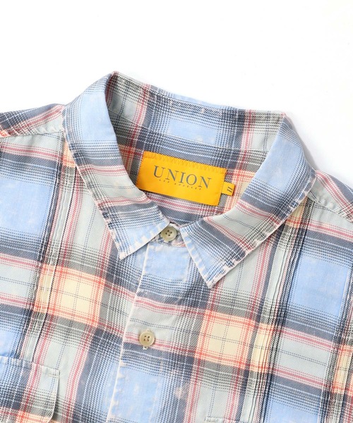 UNION(UNION TOKYO)(ユニオン)の「UNION TOKYO EXPO LS SHIRT ユニオントーキョー チェックシャツ(シャツ/ブラウス・メンズ・ライトブルー/ピンク・MEDIUM/SMALL/LARGE/X-LARGE)」の5枚目の写真