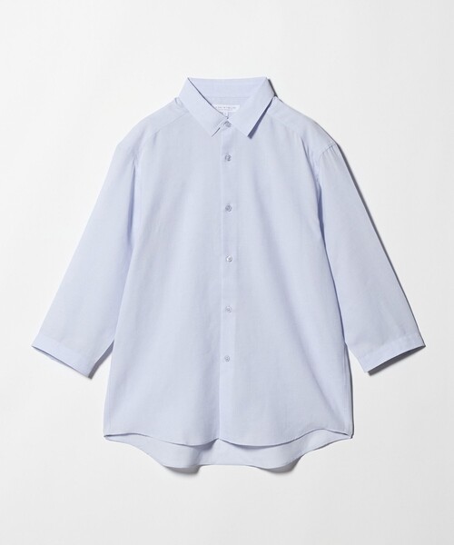 A DAY IN THE LIFE UNITED ARROWS(アデイインザライフユナイテッドアローズ)の「リネンライク スラブ レギュラーカラー 7分袖シャツ-吸水速乾・通気性-<A DAY IN THE LIFE>(シャツ/ブラウス・メンズ・ライラック/ターコイズブルー系/ベージュ/ネイビー・XL/S/M/L)」の4枚目の写真