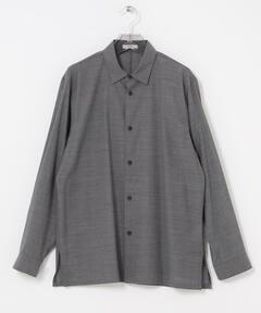 ATON TROPICAL OVERSIZED SHIRTS　エイトン ATON / エイトン】TWIST WOOL TROPICAL OVERSIZED SHIRT（シャツ