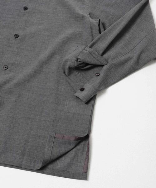 ATON（エイトン）の「ATON　WOOL GAUZE LOOSE FIT SHIRTS（シャツ/ブラウス・メンズ・ネイビー/グレー・4）」の8枚目の写真