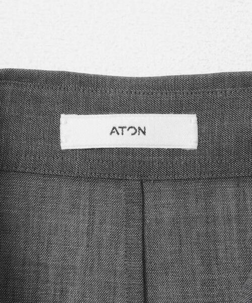ATON（エイトン）の「ATON　WOOL GAUZE LOOSE FIT SHIRTS（シャツ/ブラウス・メンズ・ネイビー/グレー・4）」の11枚目の写真