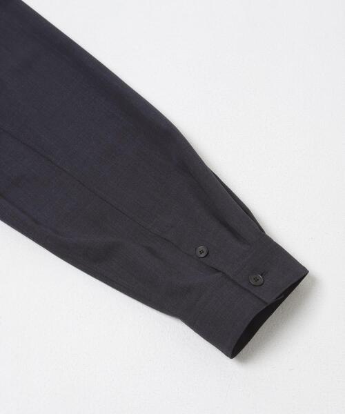 ATON（エイトン）の「ATON　WOOL GAUZE LOOSE FIT SHIRTS（シャツ/ブラウス・メンズ・ネイビー/グレー・4）」の14枚目の写真