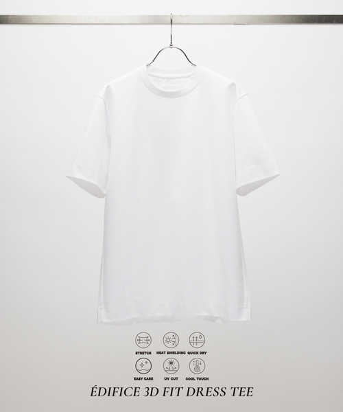 EDIFICE(エディフィス)の「3D FIT ドレスTシャツ(Tシャツ/カットソー・メンズ・ホワイト/チャコールグレー/ブラック・LARGE/MEDIUM/SMALL)」の2枚目の写真