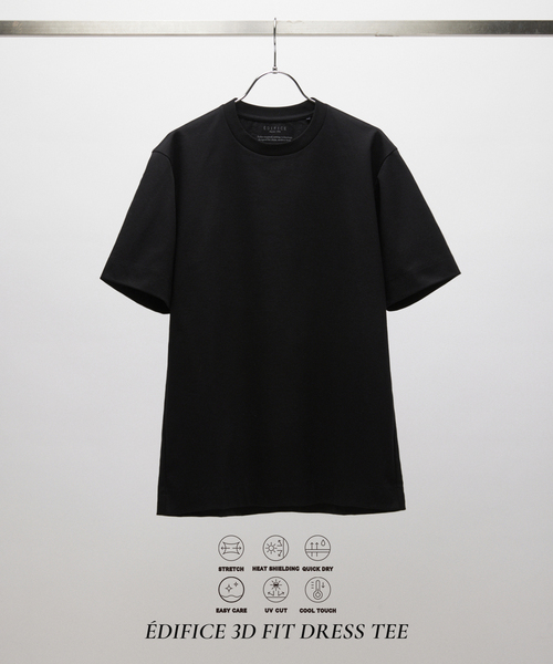 EDIFICE(エディフィス)の「3D FIT ドレスTシャツ(Tシャツ/カットソー・メンズ・ホワイト/チャコールグレー/ブラック・LARGE/MEDIUM/SMALL)」の1枚目の写真
