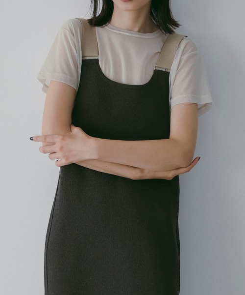 anuke(アンヌーク)の「Sheer Tulle T-Shirts(Tシャツ/カットソー・レディース・アイボリー/ブラウン/ブルー系その他・FREE)」の8枚目の写真