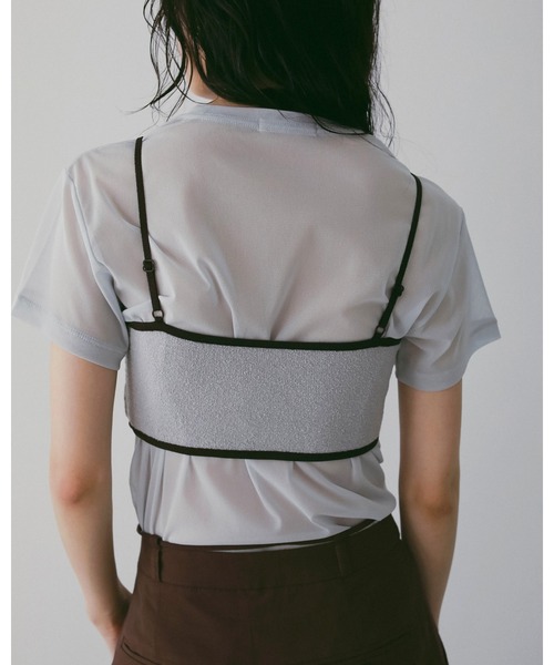 anuke(アンヌーク)の「Sheer Tulle T-Shirts(Tシャツ/カットソー・レディース・アイボリー/ブラウン/ブルー系その他・FREE)」の14枚目の写真