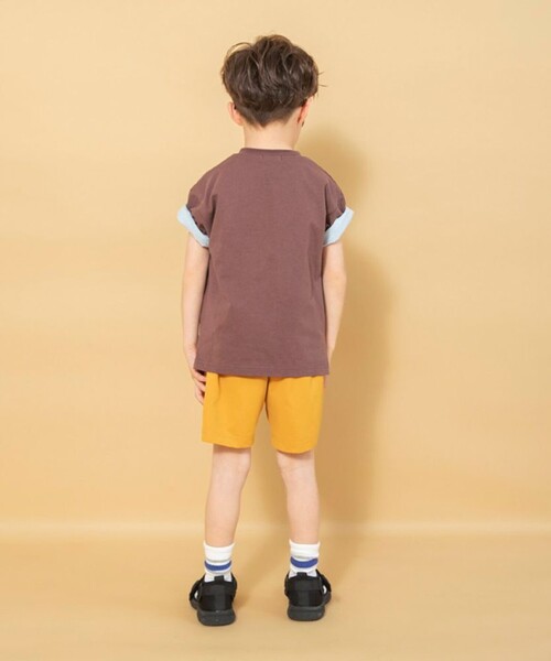 BRANSHES（ブランシェス）の「【WEB限定】吸水速乾／サイドラインハーフパンツ（その他パンツ・キッズ・ブラック/カーキオリーブ/キャメル/ネイビー・130/140/110/100/90/150/120）」の19枚目の写真