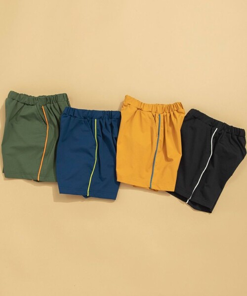 BRANSHES（ブランシェス）の「【WEB限定】吸水速乾／サイドラインハーフパンツ（その他パンツ・キッズ・ブラック/カーキオリーブ/キャメル/ネイビー・130/140/110/100/90/150/120）」の20枚目の写真