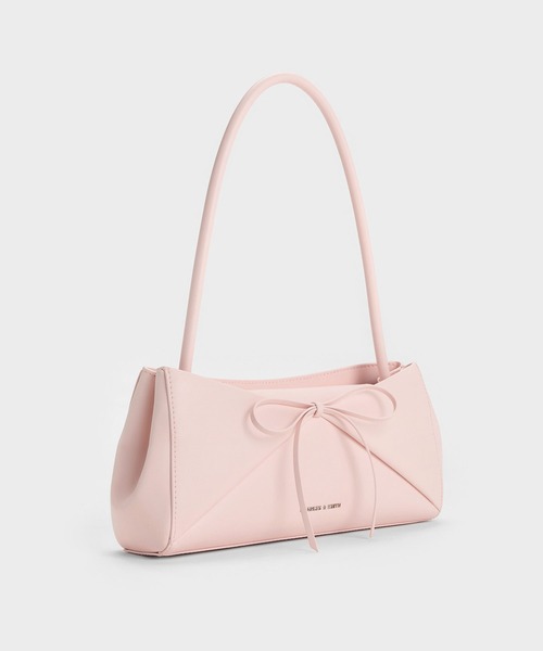 CHARLES & KEITH（チャールズ & キース）の「Hazel ヘーゼル ボウパネル ショルダーバッグ（ショルダーバッグ・レディース・クリーム/ピンク系その他3・M）」の3枚目の写真