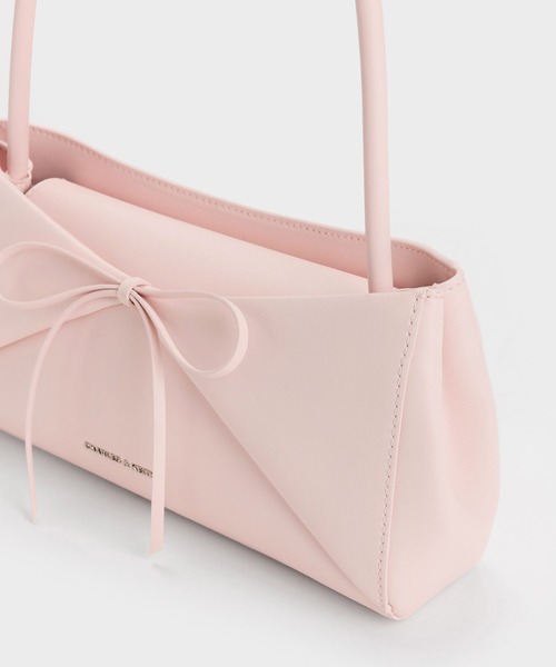 CHARLES & KEITH（チャールズ & キース）の「Hazel ヘーゼル ボウパネル ショルダーバッグ（ショルダーバッグ・レディース・クリーム/ピンク系その他3・M）」の5枚目の写真