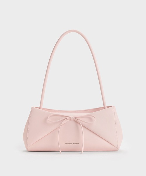 CHARLES & KEITH（チャールズ & キース）の「Hazel ヘーゼル ボウパネル ショルダーバッグ（ショルダーバッグ・レディース・クリーム/ピンク系その他3・M）」の18枚目の写真