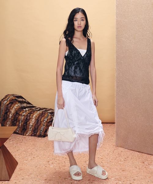 CHARLES & KEITH（チャールズ & キース）の「Hazel ヘーゼル ボウパネル ショルダーバッグ（ショルダーバッグ・レディース・クリーム/ピンク系その他3・M）」の13枚目の写真