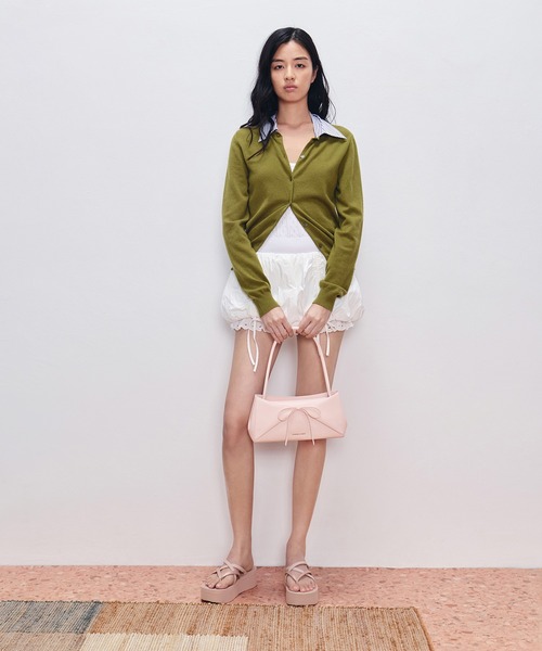 CHARLES & KEITH（チャールズ & キース）の「Hazel ヘーゼル ボウパネル ショルダーバッグ（ショルダーバッグ・レディース・クリーム/ピンク系その他3・M）」の16枚目の写真