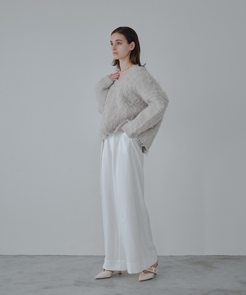 ORGUE(オルグ)の「Belted wide pants/ベルテッドワイドパンツ(スラックス・レディース・ホワイト系その他・SMALL/MEDIUM)」の7枚目の写真