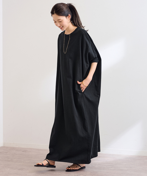 FRAMeWORK（フレームワーク）の「≪WEB限定 / 追加≫ポケットツキジャージドレス 2（ワンピース・レディース・ブラック/チャコールグレー・38/36）」の11枚目の写真