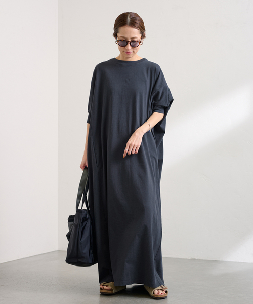 FRAMeWORK（フレームワーク）の「≪WEB限定 / 追加≫ポケットツキジャージドレス 2（ワンピース・レディース・ブラック/チャコールグレー・38/36）」の16枚目の写真