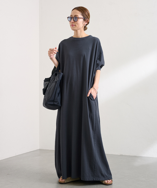 FRAMeWORK（フレームワーク）の「≪WEB限定 / 追加≫ポケットツキジャージドレス 2（ワンピース・レディース・ブラック/チャコールグレー・38/36）」の17枚目の写真