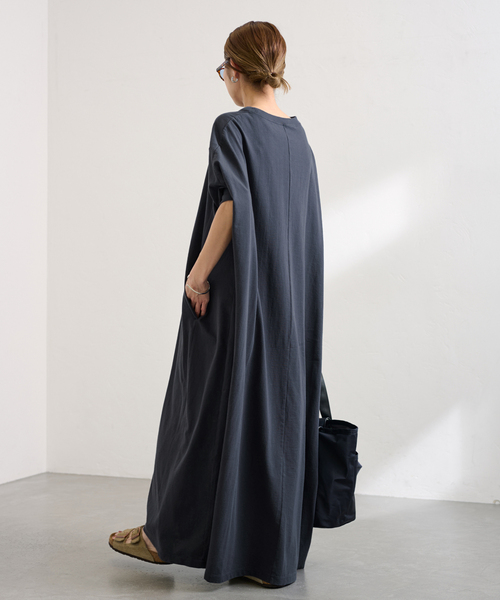 FRAMeWORK（フレームワーク）の「≪WEB限定 / 追加≫ポケットツキジャージドレス 2（ワンピース・レディース・ブラック/チャコールグレー・38/36）」の22枚目の写真