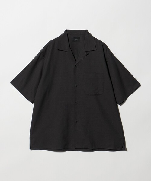 green label relaxing（グリーンレーベルリラクシング）の「TR 和紙 オープンカラー 半袖 シャツ（シャツ/ブラウス・メンズ・ダークグレー/モカ・M/S/L/XL）」の12枚目の写真