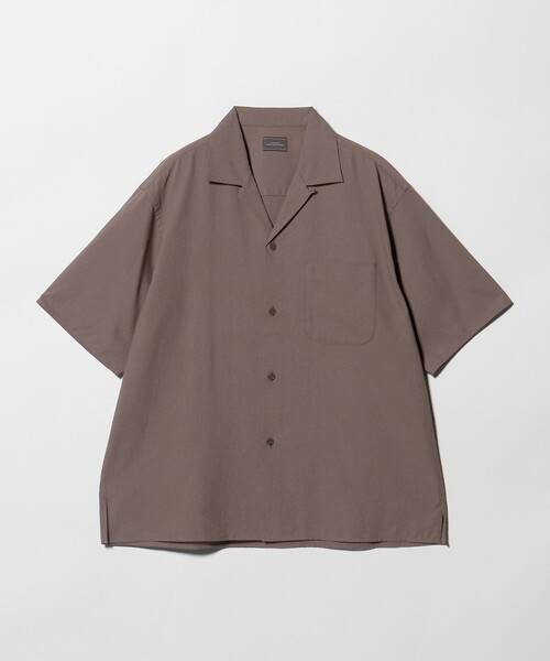 green label relaxing（グリーンレーベルリラクシング）の「TR 和紙 オープンカラー 半袖 シャツ（シャツ/ブラウス・メンズ・ダークグレー/モカ・M/S/L/XL）」の19枚目の写真