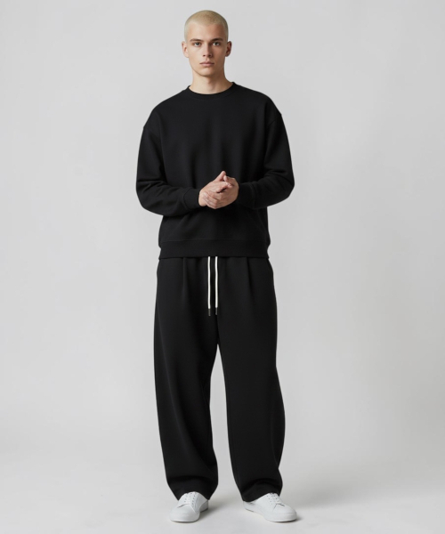 BORN SLIPPY(ボーンスリッピー)の「Soft Linen Relaxed Wide Pants (Black)(その他パンツ・メンズ・その他・FREE)」の5枚目の写真