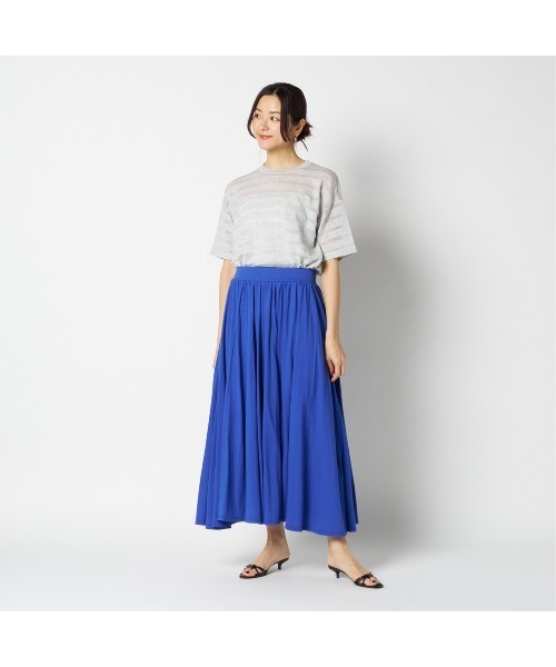 HELIOPOLE（エリオポール）の「COTTON JERSEY SKIRT（スカート・レディース・ブラック/ロイヤルブルー/ダークブラウン・38）」の11枚目の写真