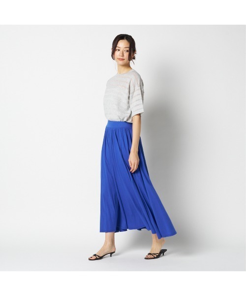 HELIOPOLE（エリオポール）の「COTTON JERSEY SKIRT（スカート・レディース・ブラック/ロイヤルブルー/ダークブラウン・38）」の12枚目の写真