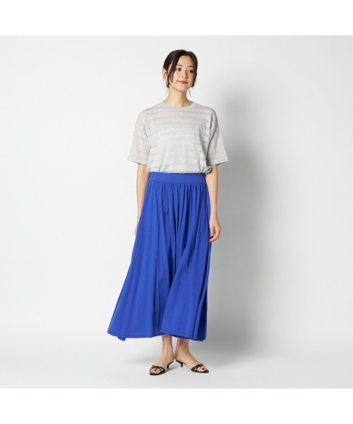 HELIOPOLE（エリオポール）の「COTTON JERSEY SKIRT（スカート・レディース・ブラック/ロイヤルブルー/ダークブラウン・38）」の13枚目の写真