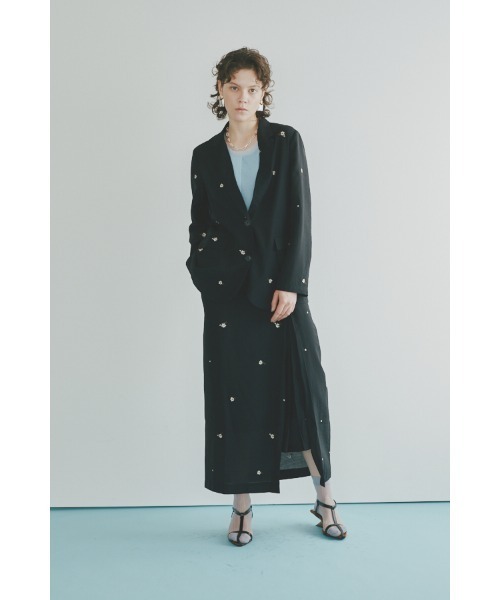 Muel Chic(ミュエルシック)の「Lily embroidery SK リリーエンブロイダリースカート(スカート・レディース・ブラック/ブラウン/ベージュ系その他・MEDIUM/SMALL)」の12枚目の写真