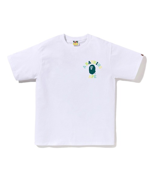 A BATHING APE(アベイシングエイプ)の「COLORS COLLEGE ATS TEE(Tシャツ/カットソー・メンズ・ブラック/グリーン/ホワイト・XX-LARGE/X-LARGE/LARGE/XXX-LARGE/MEDIUM/SMALL)」の1枚目の写真